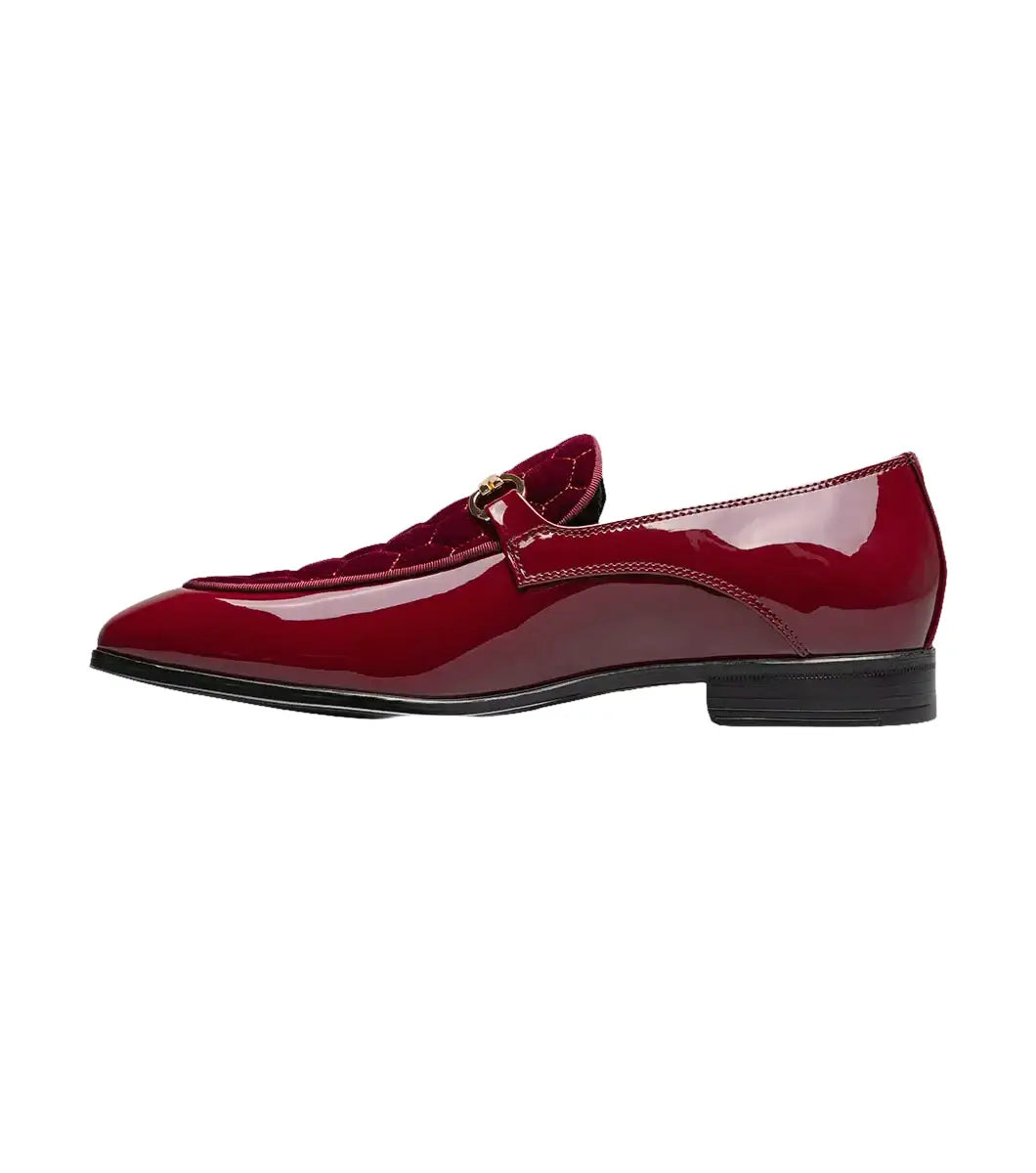 Stacy Adams Sprague Moc Toe Bit Slip On Shoes Burgundy 25732-601
