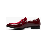 Stacy Adams Spratley Moc Toe Saddle Slip On Dress Shoes Burgundy 25686-601