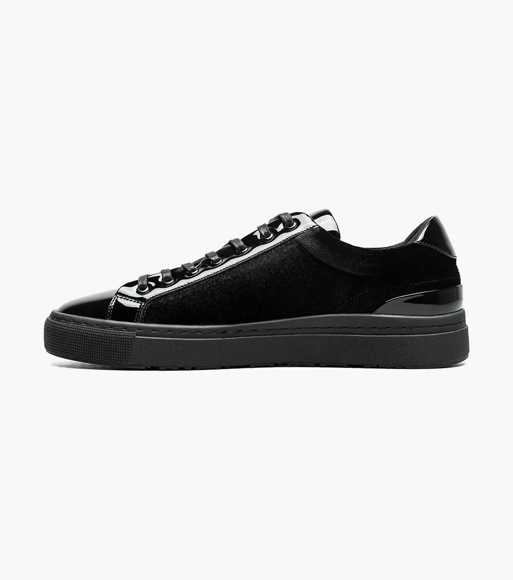 Stacy Adams Dante Lace To Toe Sneaker Patent Leather Black Smooth 25806-005