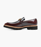 Stacy Adams Carabello Moc Toe Bit Slip On Burgundy Multi 25804-641