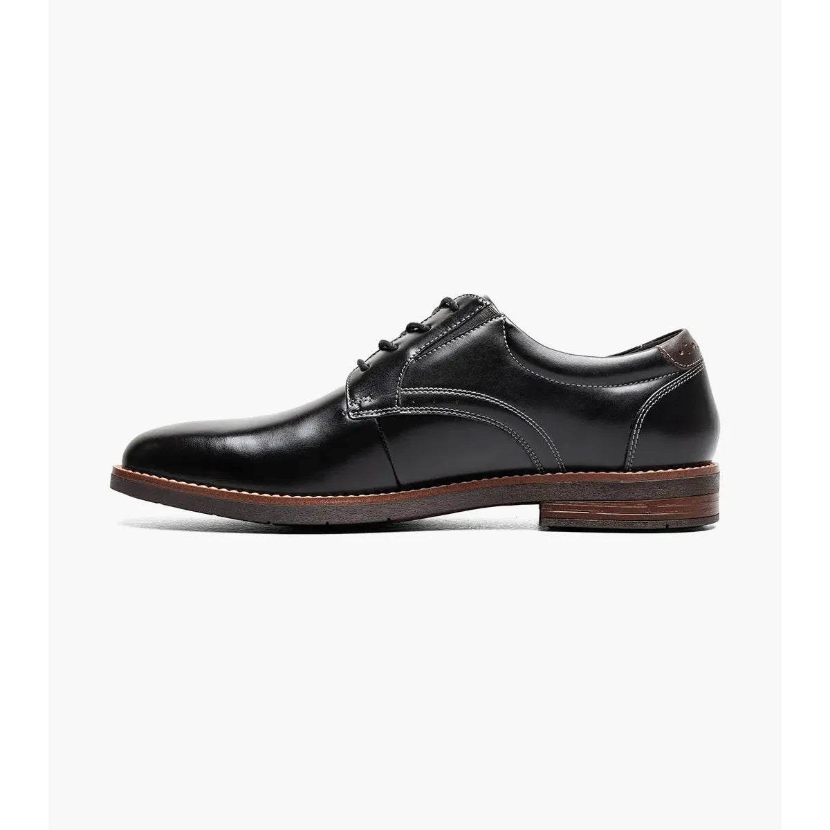 Nunn Bush Fitz Flex Plain Toe Oxford Black 85181-001