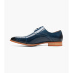 Stacy Adams Hobson Cap Toe Oxford Dress Shoes Navy Blue Leather 25764-400