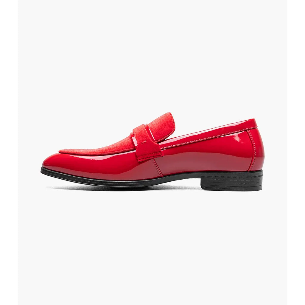 Stacy Adams Spratley Moc Toe Saddle Slip On Dress Shoes Red 25686-600