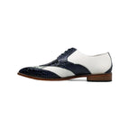 Stacy Adams Tristano Modified Bike Toe Oxford Shoes Dark Blue Multi 25694-469
