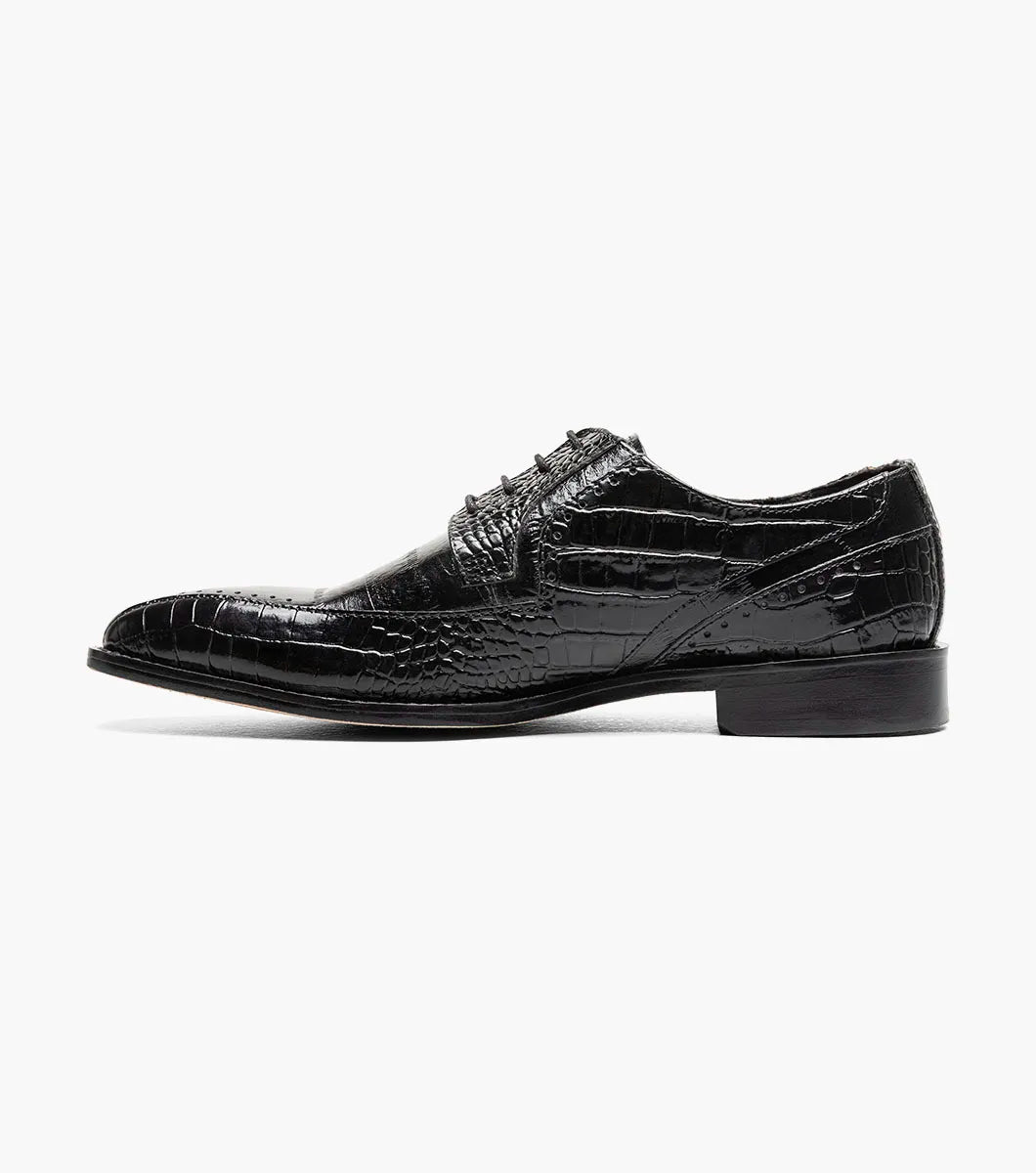 Stacy Adams Talamanco Bike Toe Oxford Animal Print Black 25788-001