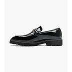 Stacy Adams Carabello Moc Toe Bit Slip On Black Patent Leather 25804-004