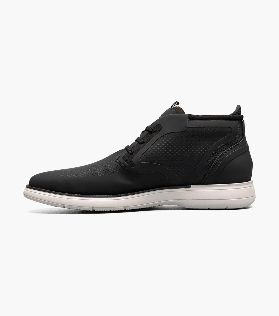 Stacy Adams Eastmont Plain Toe Elastic Lace Chukka Boot Black 25748-001