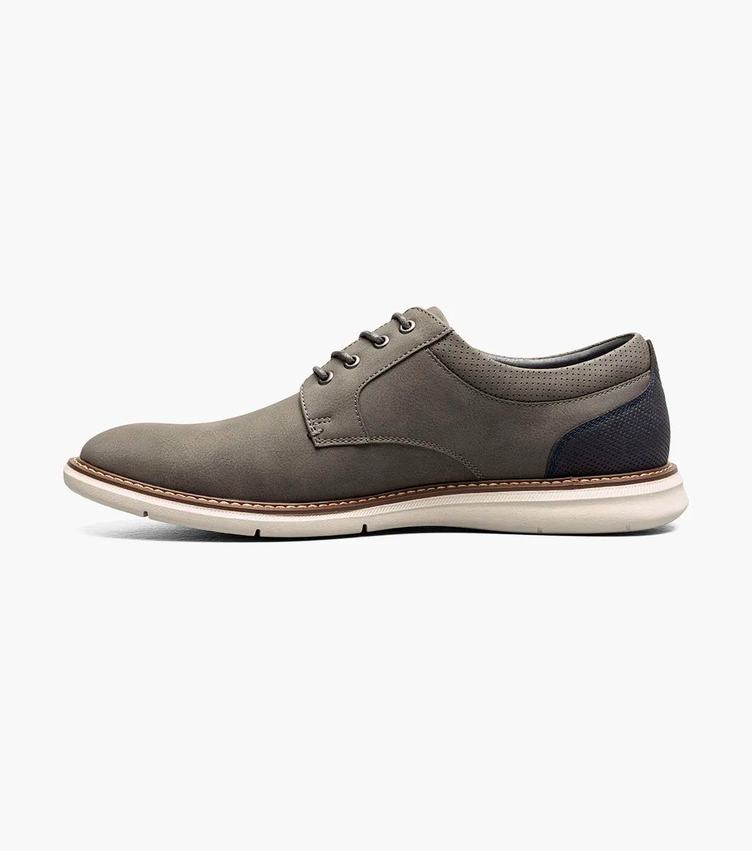 Nunn Bush Chase Casual Plain Toe Oxford Shoes Athletic Sole Gray 85093-020