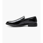 Nunn Bush Centro Formal Flex Plain Toe Slip On Tux Shoes Black Patent 85047-004