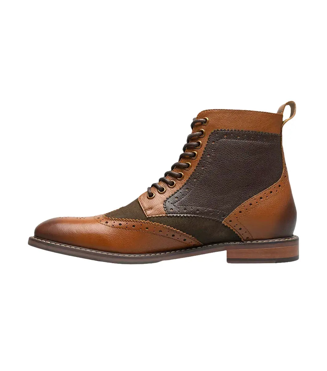 Stacy Adams Finnegan Wingtip Lace-Up Boot Olive Multi 25427-302