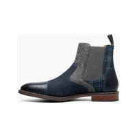 Stacy Adams Finney Cap Toe Chelsea Boot Smooth Leather Multi Navy 25620-492