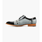 Stacy Adams Halstead Cap Toe Oxford Shoes Two Tone Black Gray 25765-975