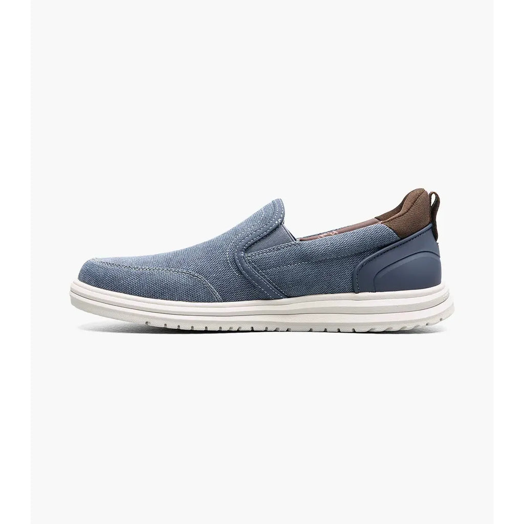 Nunn Bush Brew City EZ Hands Free Canvas Moc Toe Slip On Navy Multi 85165-492