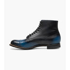 Stacy Adams Madison Cap Toe Lace Up Boot Tone On Tone Blue 00110-400