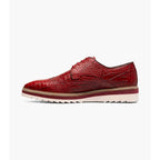 Stacy Adams Alario Wingtip Oxford Croco Leather Shoes Red 25725-600