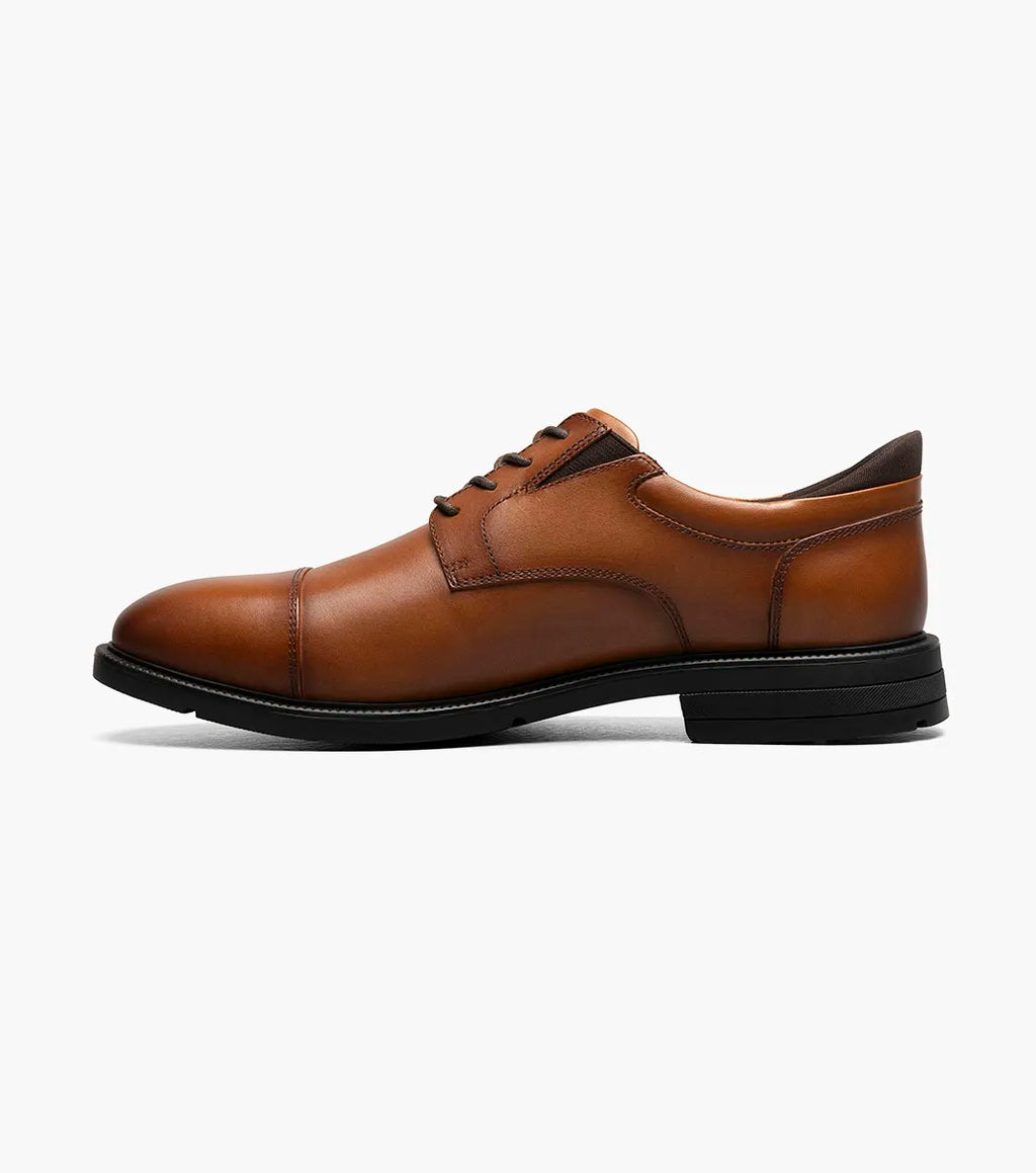 Nunn Bush KORE EZ Icon Cap Toe Oxford  Shoes Leather Dressy Cognac 85150-221