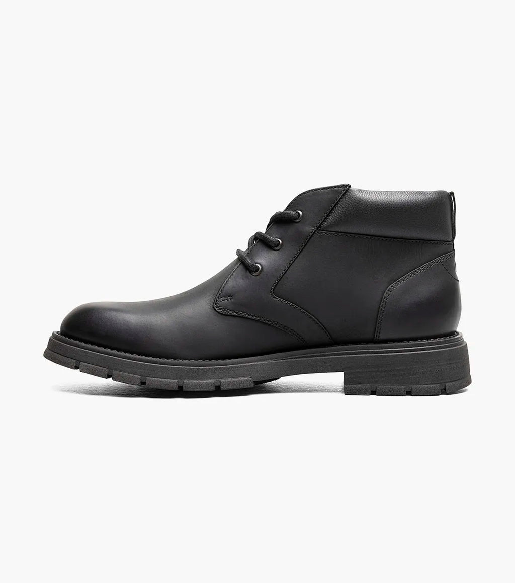 Nunn Bush Briggs Plain Toe Chukka Boot Black Waxy 85177-010
