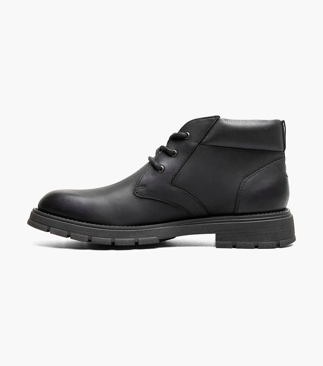 Nunn Bush Briggs Plain Toe Chukka Boot Black Waxy 85177-010