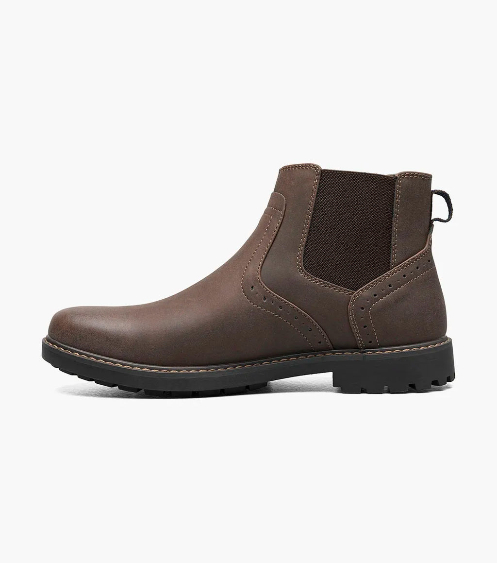 Nunn Bush Delton Plain Toe Chelsea Boot Lightweight Brown 81720-200