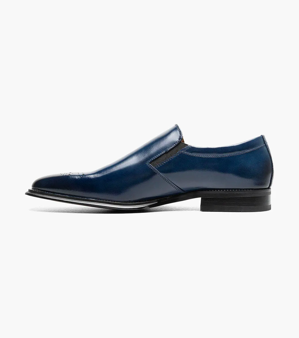 Stacy Adams Alistair Plain Toe Ornament Slip On Burgundy 25792-435