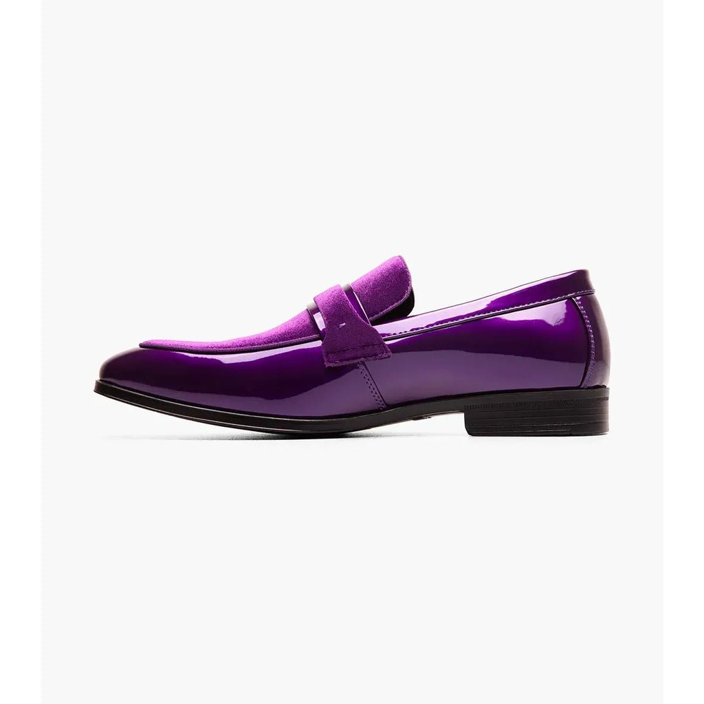 Stacy Adams Spratley Moc Toe Saddle Slip On Dress Shoes Purple 25686-542
