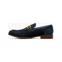 Stacy Adams Brinkley Moc Toe Bit Slip-On Dress Shoes Navy 25711-410