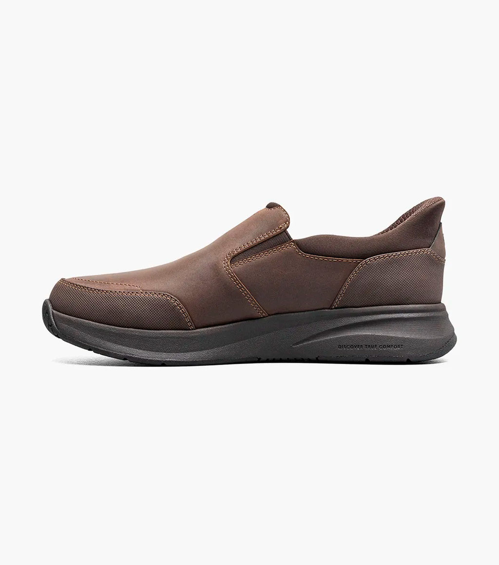 Nunn Bush KORE Taz EZ Hands-Free Moc Toe Slip-On Brown CH 85192-215