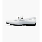 Stacy Adams Sheridan Moc Toe Bit Slip On Shoes White Patent 25761-122