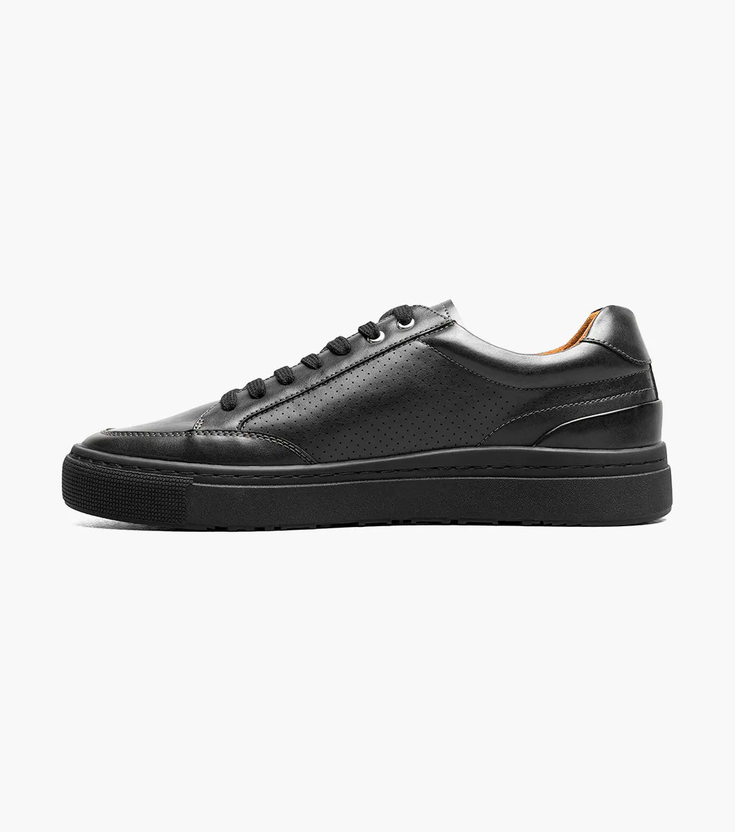 Stacy Adams Dorian Moc Toe Lace-Up Sneaker Black Smooth  25749-005