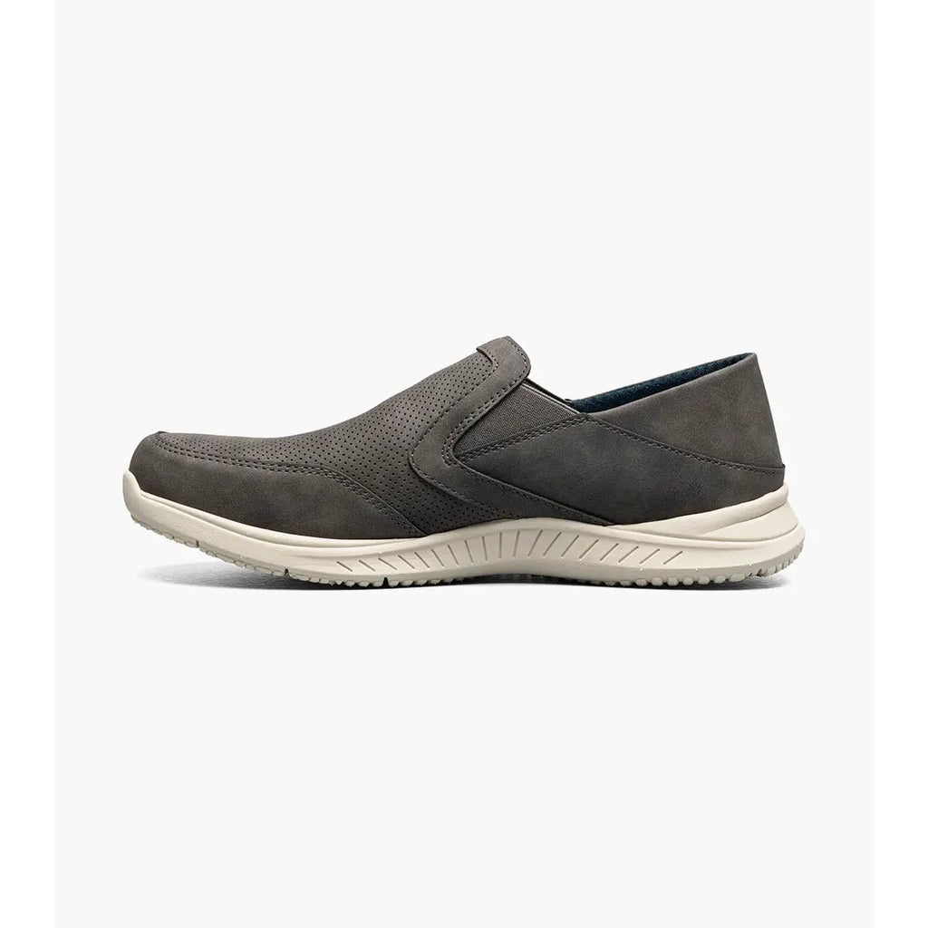 Nunn Bush Conway EZ Moc Toe Slip On Casual Shoes Charcoal 85062-013