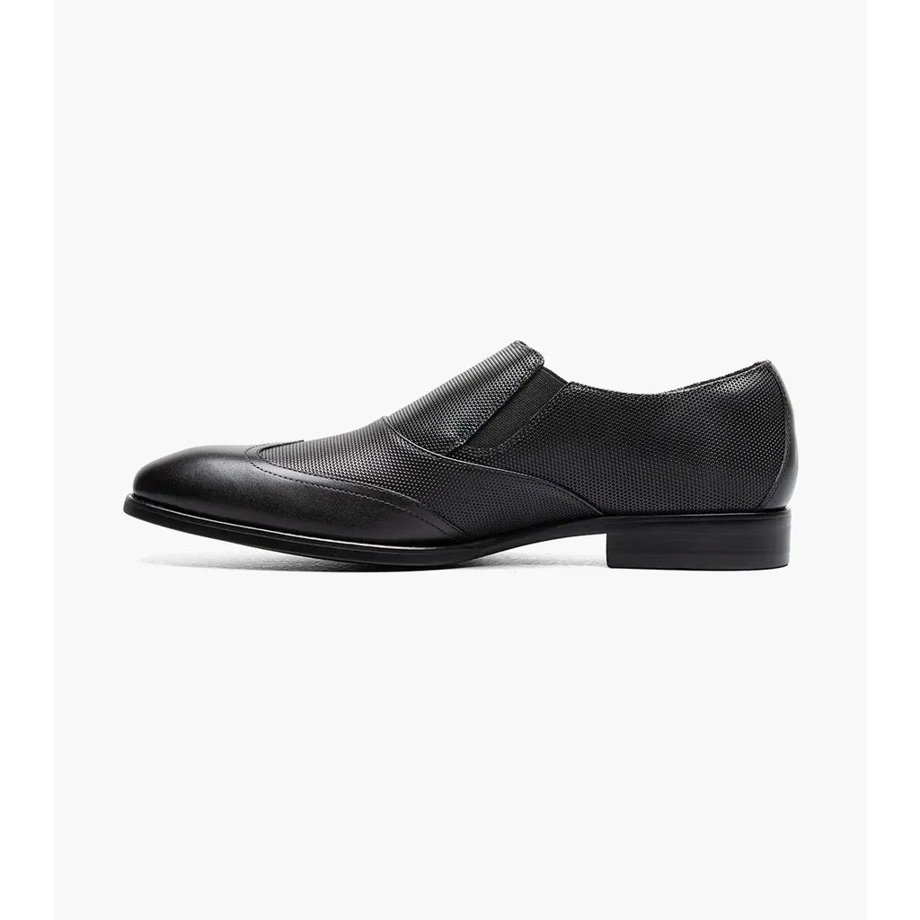 Stacy Adams Lockwood Wingtip Ornament Slip On Dress Shoes Black 25767-001