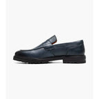 Stacy Adams Hayes Moc Toe Penny Slip On Shoes Leather Navy 25735-410