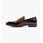 Stacy Adams Spratley Moc Toe Saddle Slip On Dress Shoes Brown 25686-200