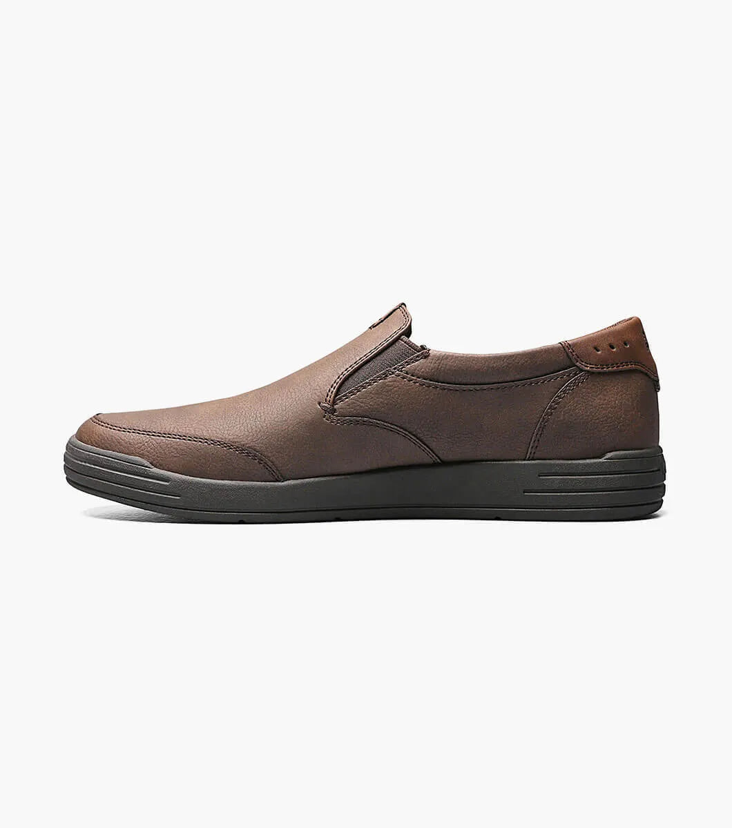 Nunn Bush KORE City Walk Moc Toe Slip-On Walking Shoes Dark Brown 84820-201