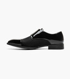 Stacy Adams Sutherland Cap Toe Monk Strap Tuxido Shoes Black 25793-001
