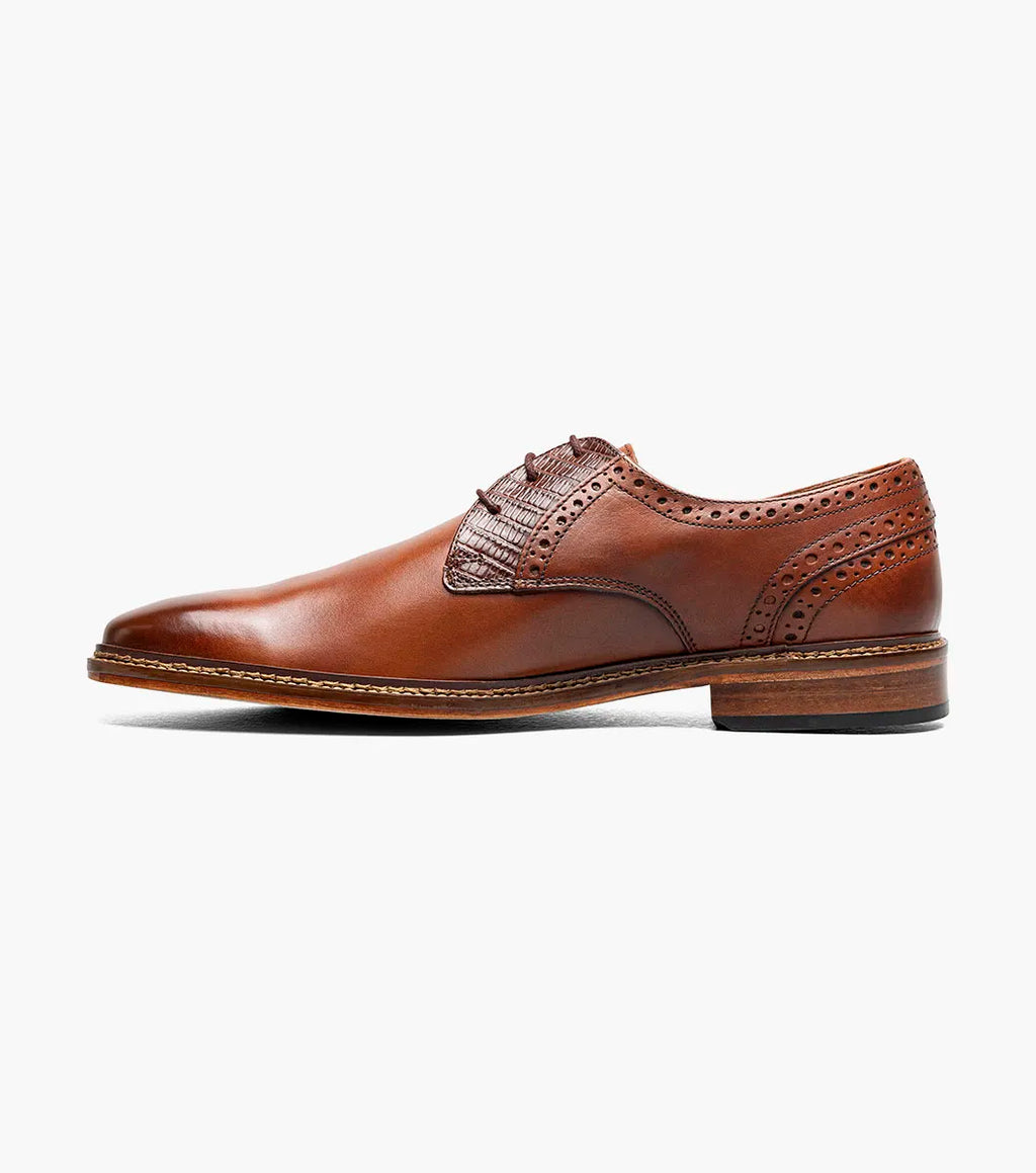 Stacy Adams Giorgetti Plain Toe Oxford Shoes Leather Cognac 25781-221