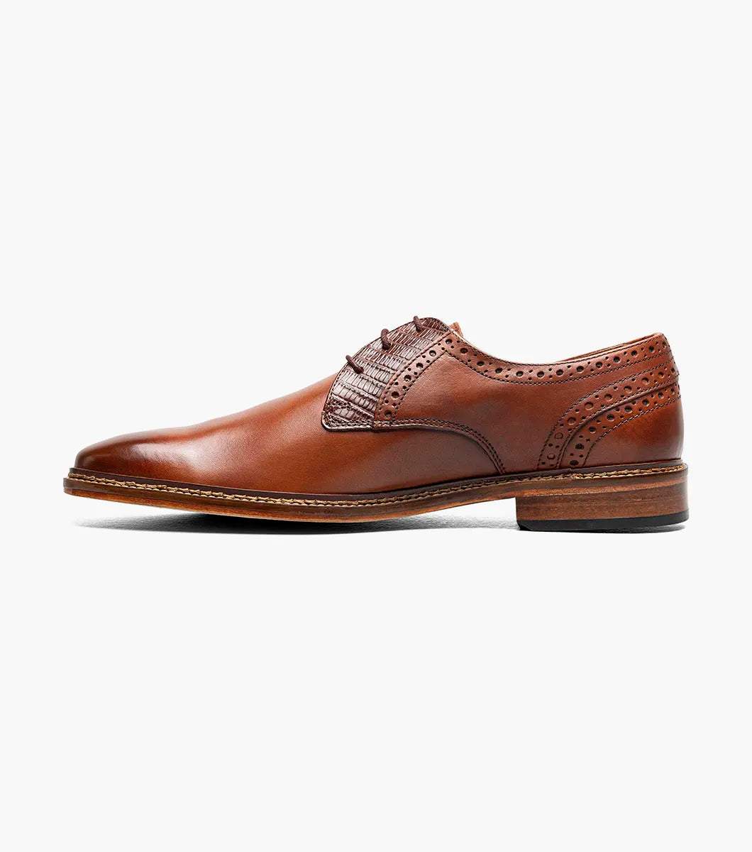 Stacy Adams Giorgetti Plain Toe Oxford Shoes Leather Cognac 25781-221
