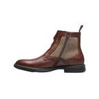 Stacy Adams Thompson Plain Toe Elastic Lace Boot Brown 25730-200