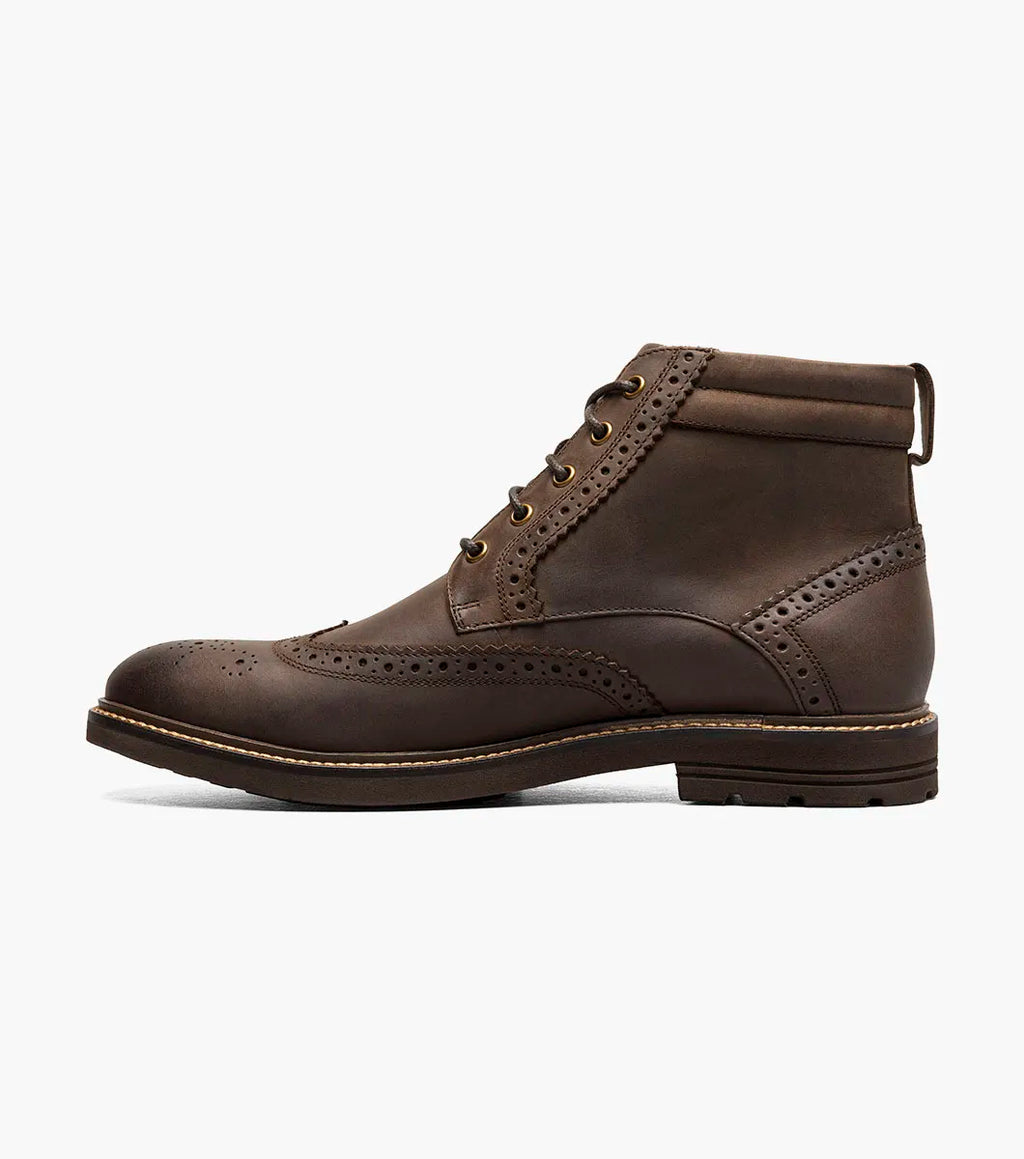 Nunn Bush Odell II Wingtip Boot Lightweight Brown CH 85089-215