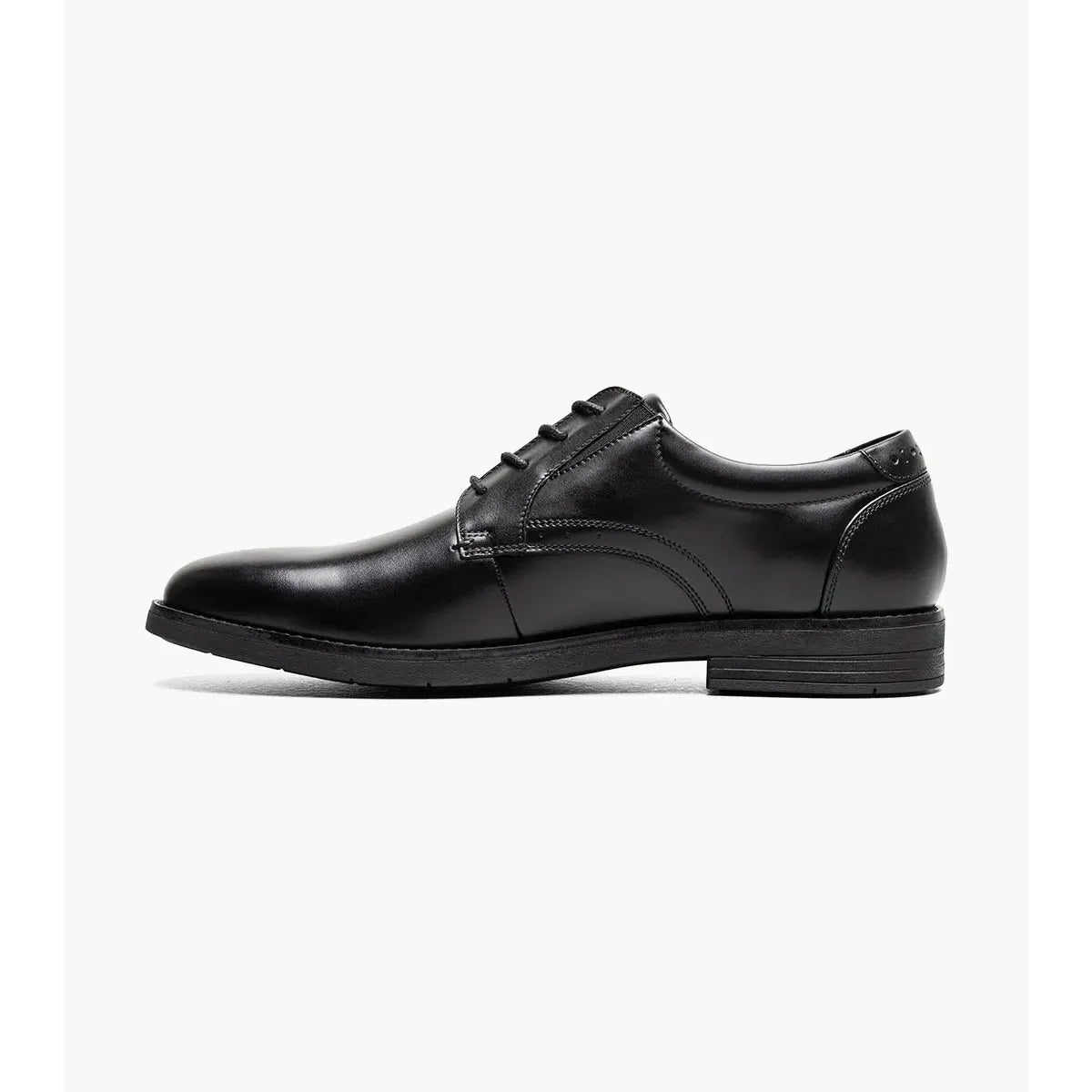 Nunn Bush Fitz Flex Plain Toe Oxford 85181-005 Black Smooth