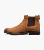 Nunn Bush Otis II Plain Toe Chelsea Boot Suede Tan 85091-240