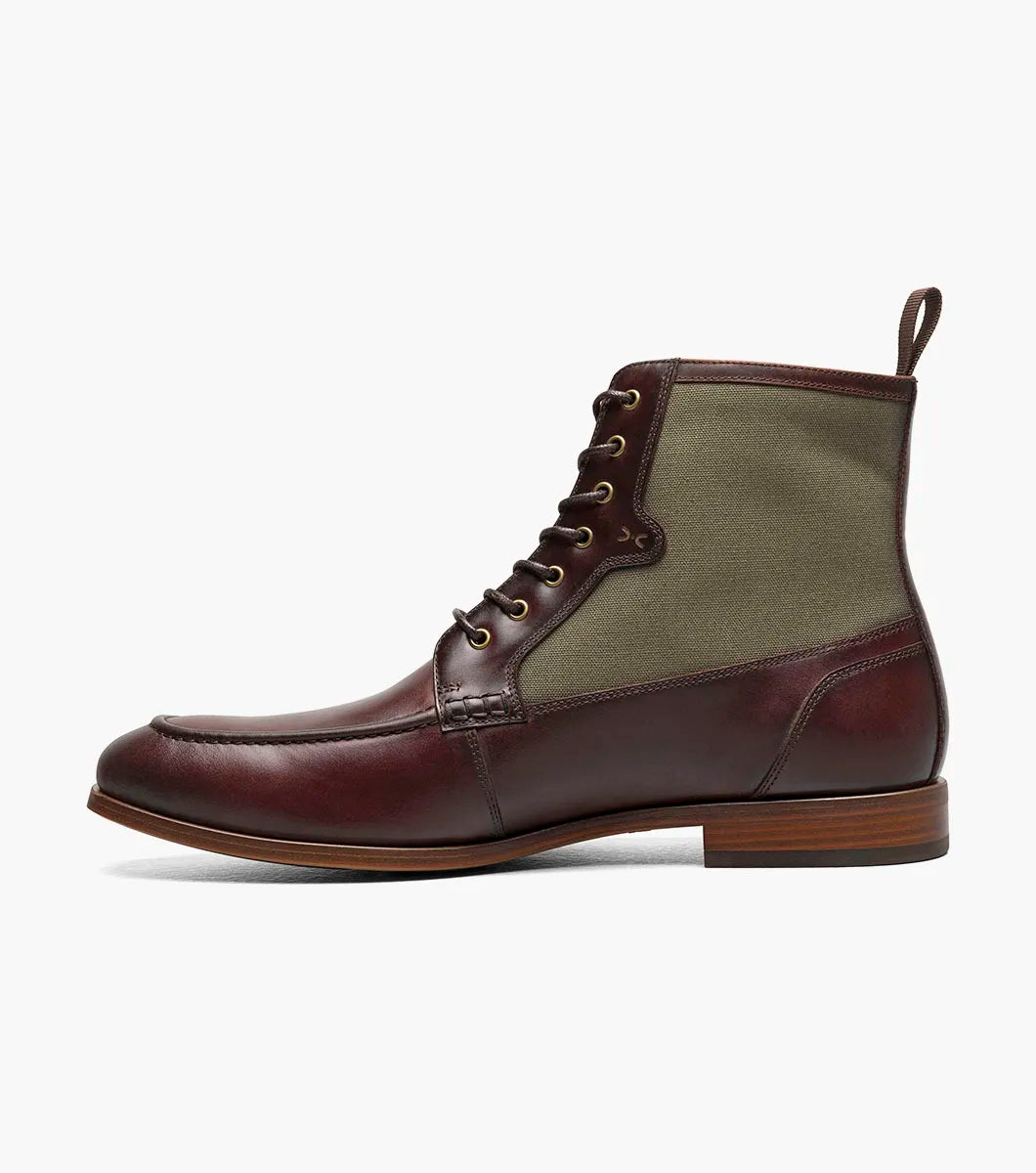 Stacy Adams Brumley Moc Toe Lace Up Boot Brown Multi 25731-249