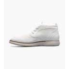 Stacy Adams Eastmont Plain Toe Elastic Lace Chukka Boot White 25748-100