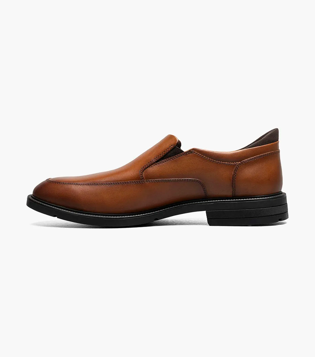 Nunn Bush KORE EZ Icon Moc Toe Slip On Handsfree Shoes Cognac 85146-221