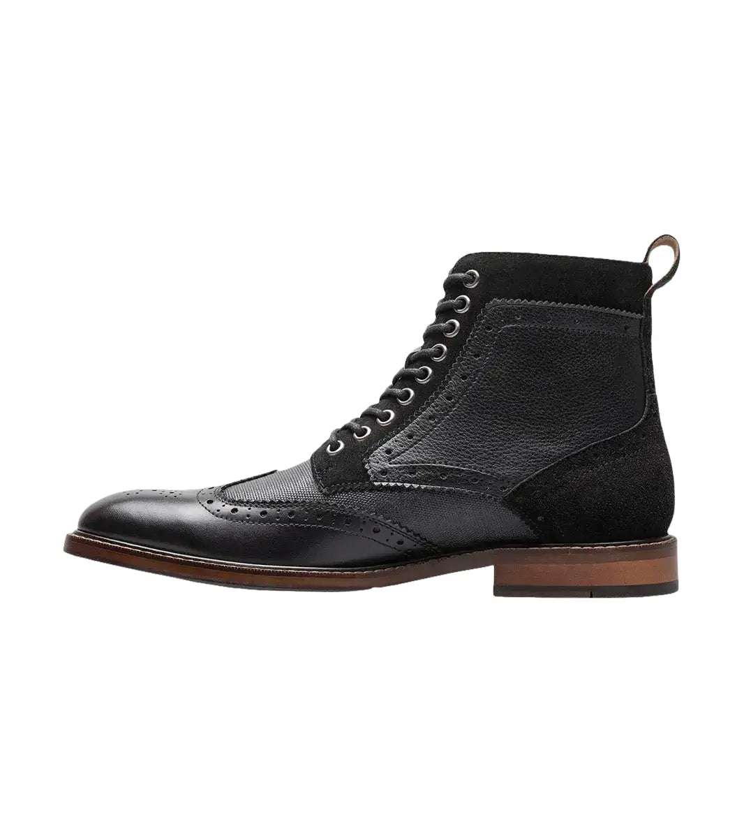 Stacy Adams Finnegan Wingtip Lace-Up Boot Black Multi 25427-009