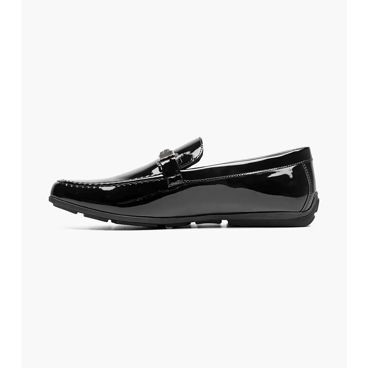 Stacy Adams Sheridan Moc Toe Bit Slip On Shoes Black Patent 25761-004