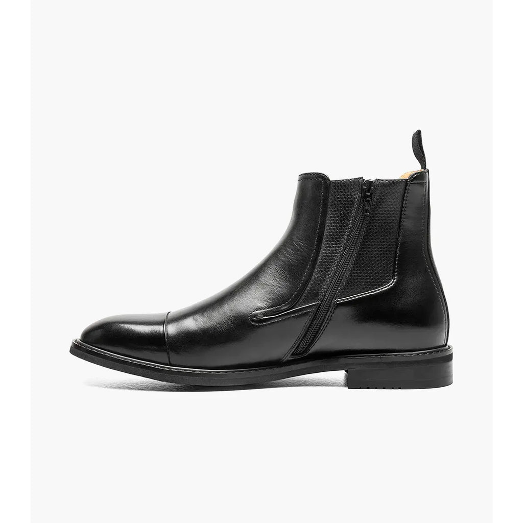 Stacy Adams Berkshire Cap Toe Side Zip Boot Black 25798-001