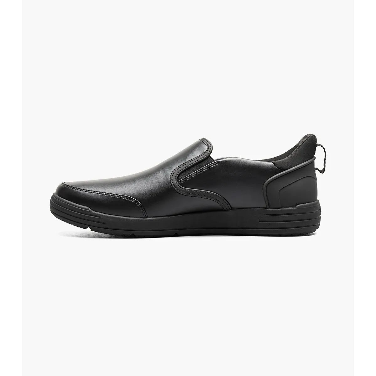 Nunn Bush KORE City Walk Work EZ Moc Toe Slip On Dressy Shoes Black 85162-001