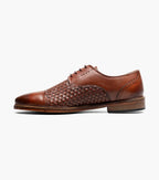 Stacy Adams Franchetti Cap Toe Oxford Leather Shoes 25812-221 Cognac