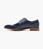 Stacy Adams Talamanco Bike Toe Oxford Animal Print Blue 25788-400
